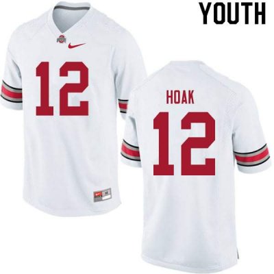 NCAA Ohio State Buckeyes Youth #12 Gunnar Hoak White Nike Football College Jersey LUM4545XG